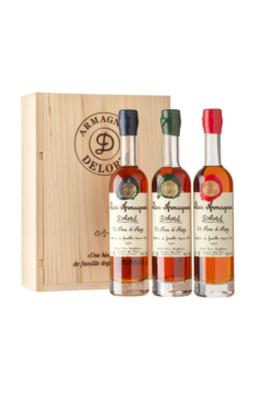 Bas - Armagnac Coffret Dégustation Les Arômes du Temps" Delord  3 x 20cl, 10,20,30 ans"